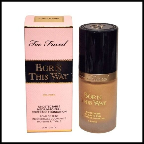 Too Faced Born This Way Undetectable Oil Free Foundation LIGHT BEIGE Full Size - Picture 1 of 8